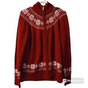 Basic Editions Snowflake Detail Jacket sz Large